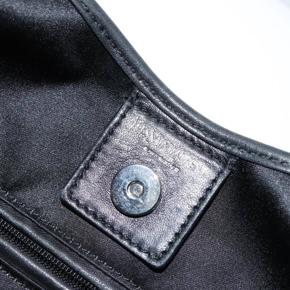 SAINT LAURENT Mombasa Hand Bag Nylon Black Auth yk13359 - Picture 10 of 16